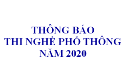 Thông báo: Lịch thi Nghề phổ thông năm 2020 10/10/20