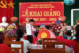 TRƯỜNG THPT TRIỆU QUANG PHỤC TỔ CHỨC LỄ KHAI GIẢNG NĂM HỌC 2021 - 2022 05/09/21