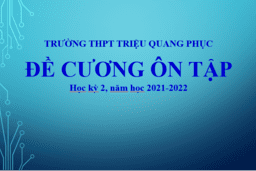 Đề cương ôn tập học kỳ 2, năm học 2021-2022 12/04/22