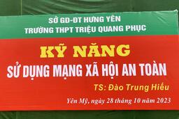 GIÁO DỤC KĨ NĂNG SỐNG VỚI CHỦ ĐỀ: SỬ DỤNG MẠNG XÃ HỘI AN TOÀN 29/10/23