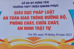 GIÁO DỤC PHÁP LUẬT CHO HỌC SINH VỀ AN NINH TRẬT TỰ, AN TOÀN GIAO THÔNG VÀ PHÒNG ... 30/10/23