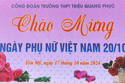 CHỦ ĐỀ 20/10 NĂM 2024: “VÌ MỖI NGƯỜI PHỤ NỮ ĐỀU XỨNG ĐÁNG ĐƯỢC YÊU THƯƠNG” 09/11/24