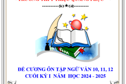 ĐỀ CƯƠNG ÔN TẬP CUỐI KỲ I MÔN NGỮ VĂN LỚP 10, 11,12 (2024 -2025) 11/12/24