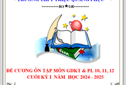 ĐỀ CƯƠNG VÀ ĐÁP ÁN ÔN TẬP CUỐI KỲ I MÔN GDKT & PHÁP LUẬT LỚP 10, 11,12 (2024 ... 12/12/24