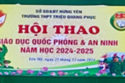 HỘI THAO GIÁO DỤC QUỐC PHÒNG & AN NINH CHÀO MỪNG 80 NĂM NGÀY THÀNH LẬP QĐND VIỆT NAM ... 25/12/24