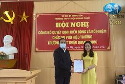 HỘI NGHỊ CÔNG BỐ QUYẾT ĐỊNH ĐIỀU ĐỘNG VÀ BỔ NHIỆM PHÓ HIỆU TRƯỞNG TRƯỜNG THPT TRIỆU ... 11/12/21