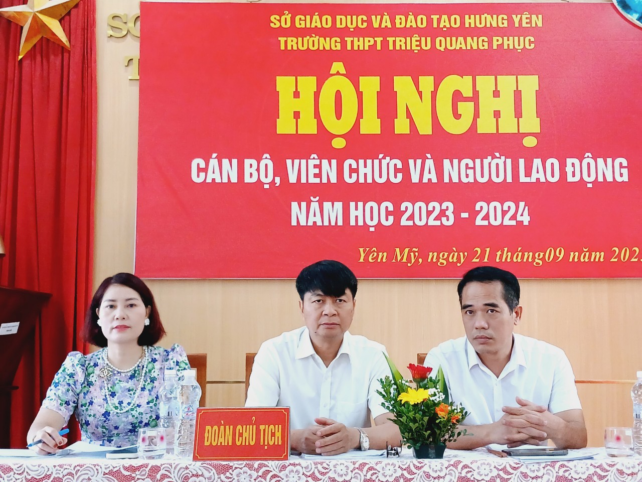 HỘI NGHỊ CÁN BỘ, VIÊN CHỨC, NGƯỜI LAO ĐỘNG VỚI CHỦ ĐỀ: ĐOÀN KẾT – DÂN CHỦ VÀ SỰ ... 22/09/23