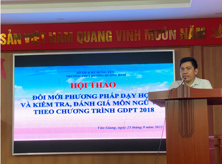 Hội thảo “Đổi mới phương pháp dạy học và kiểm tra, đánh giá môn Ngữ văn theo chương ... 26/09/22