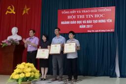 Tổng kết hội thi tin học ngành giáo dục và đào tạo Hưng Yên năm 2017 09/11/17
